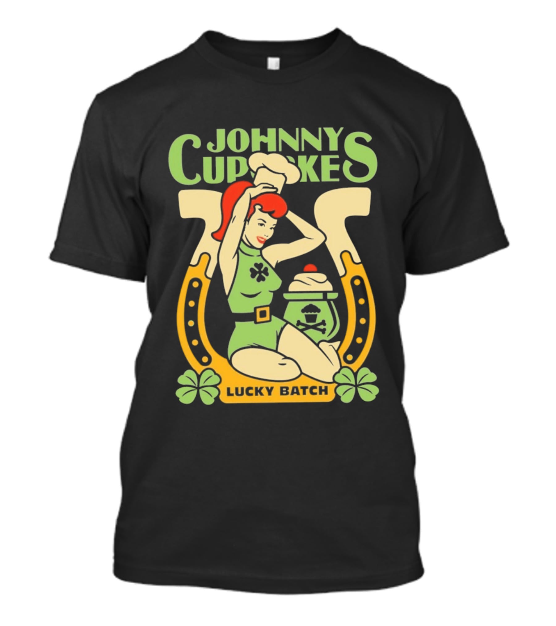 Johnny Cupcakes Lucky Batch Pin Up Girl Horseshoe T-Shirt