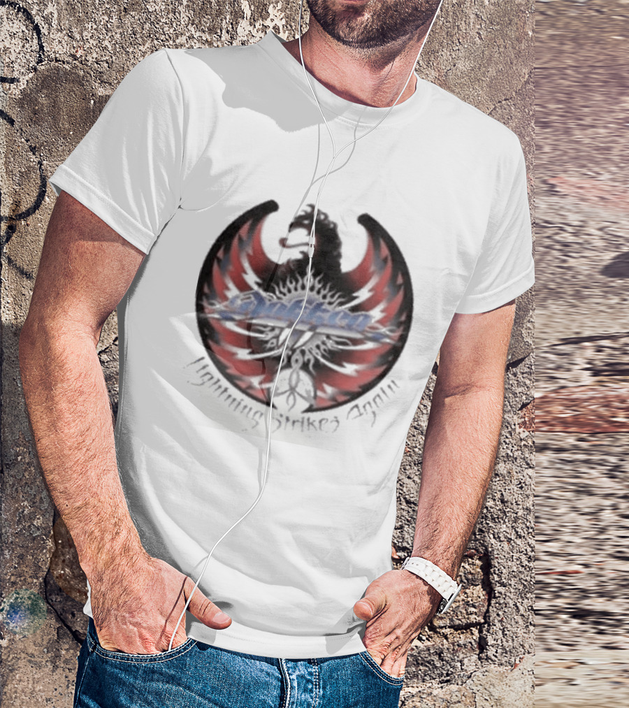 Rhino Lightning Strikes Again With Red And Black Phoenix Wings T-Shirt