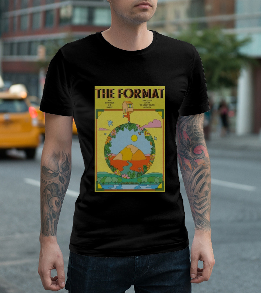 The Format Concert Tour April 8 2026 The Moody Theater Austin TX With Ben Kweller And Limbeck T-Shirt