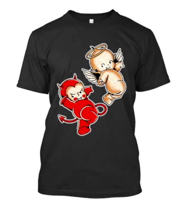 Kewpie Baby Devil Angel Cherubs Vintage Style Cute Cartoon Characters T-Shirt