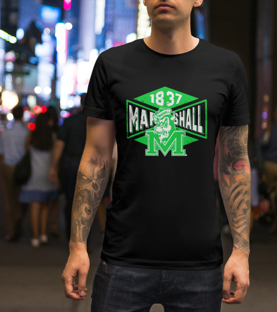 Marshall Thundering Herd 1837 Vintage Retro Team Spirit T-Shirt