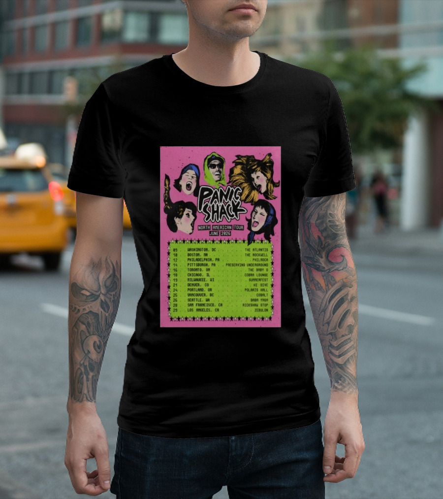 Panic Shack Na June 2026 Tour T-Shirt