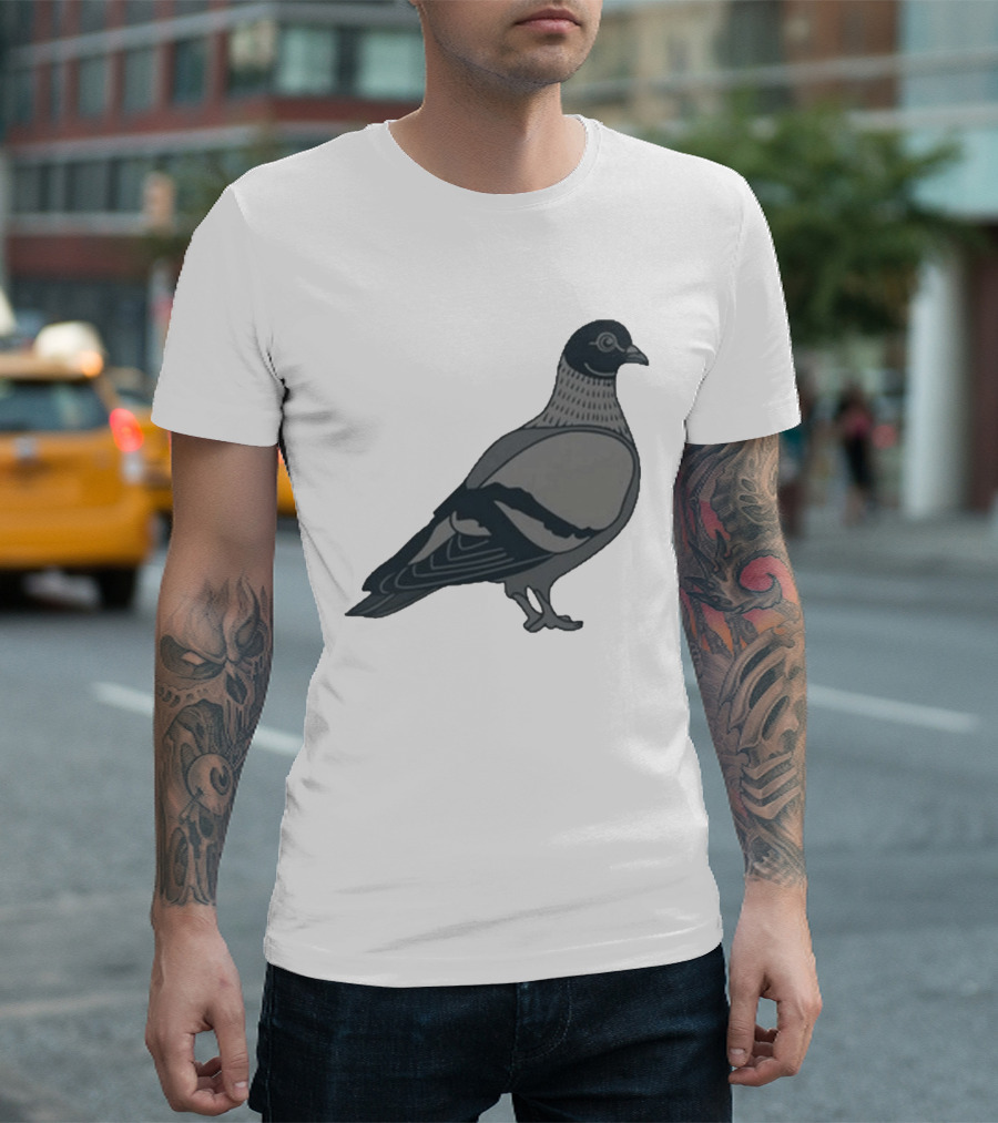 Pigeon Heavyweight Streetwear Symbolic T-Shirt