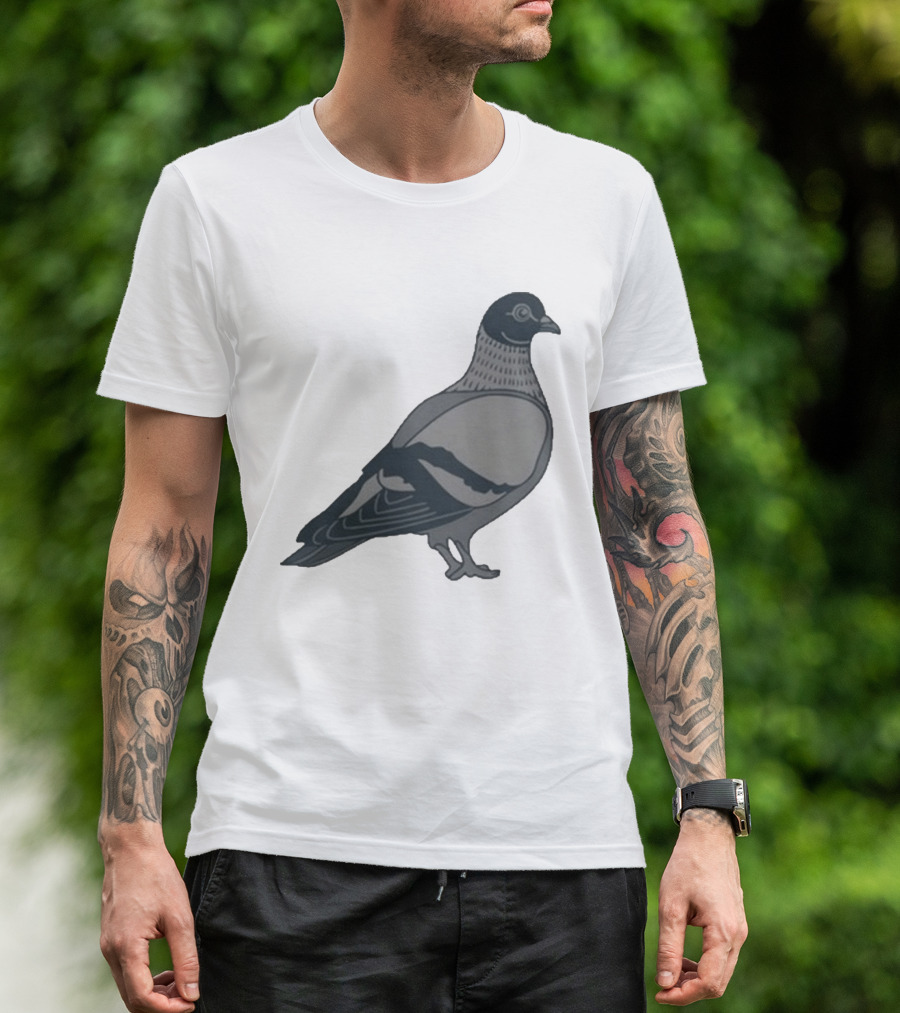 Pigeon Heavyweight Streetwear Symbolic T-Shirt