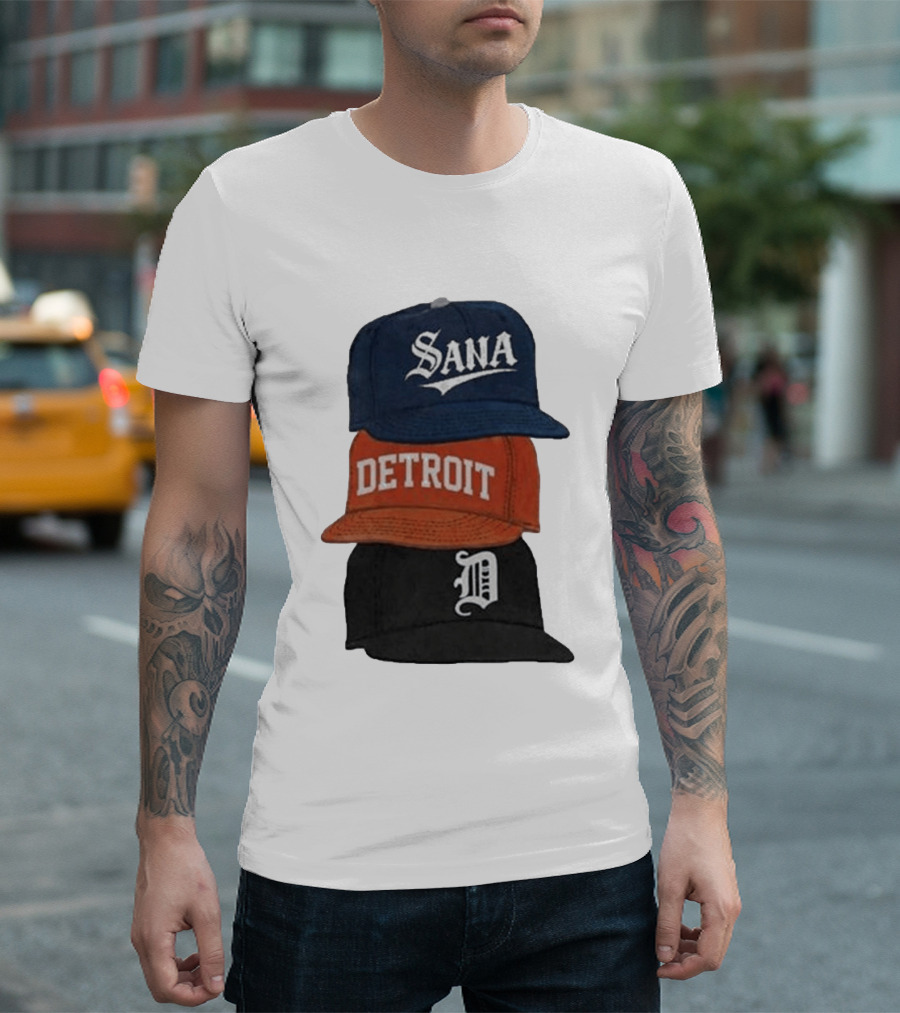 Sana Detroit Vintage Baseball Cap Collection D T-Shirt