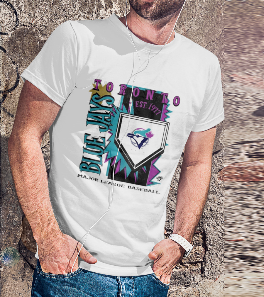 Toronto Blue Jays Major League Baseball Cooperstown Neon Field Est 1977 T-Shirt