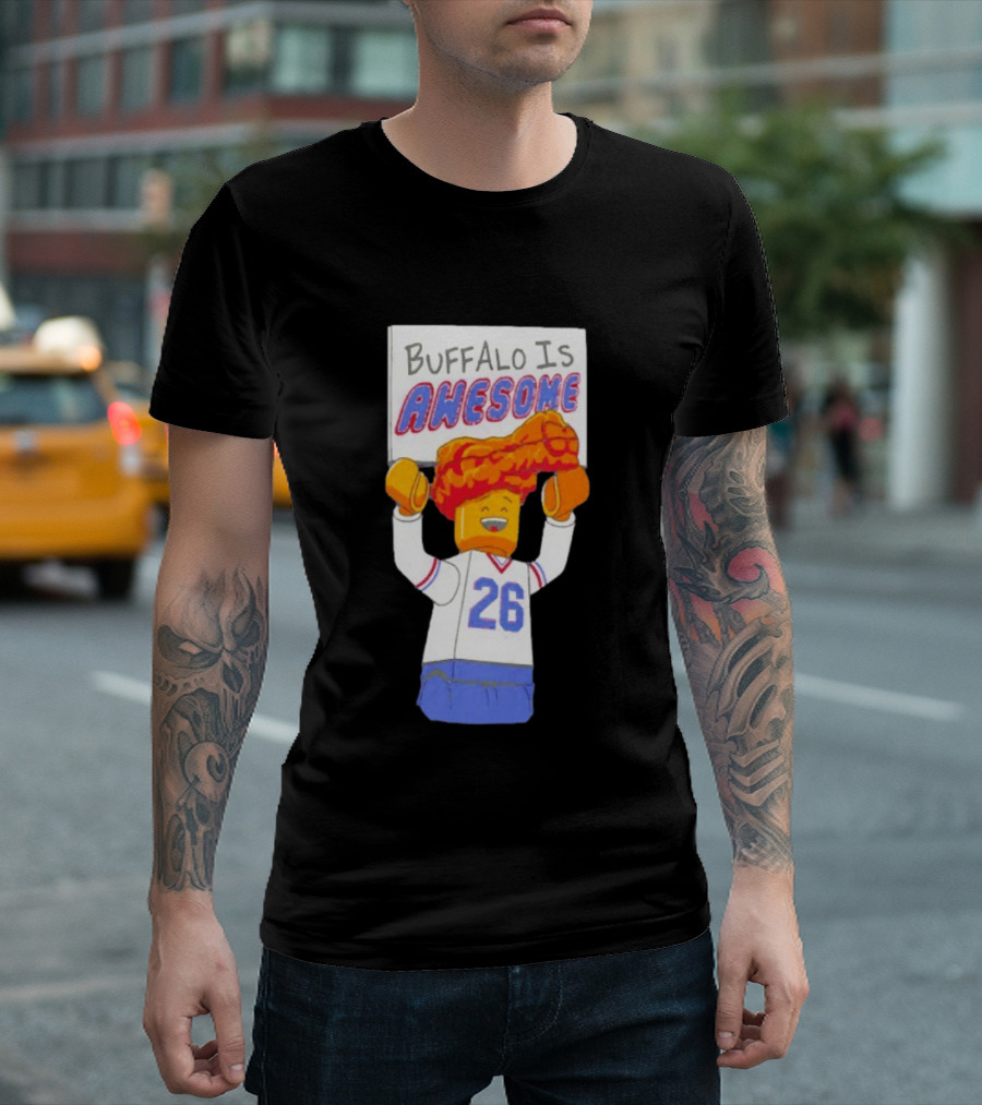 Buffalo Is Awesome Buffalo Bills Chicken Wing Hat 26 Football Fan T-Shirt