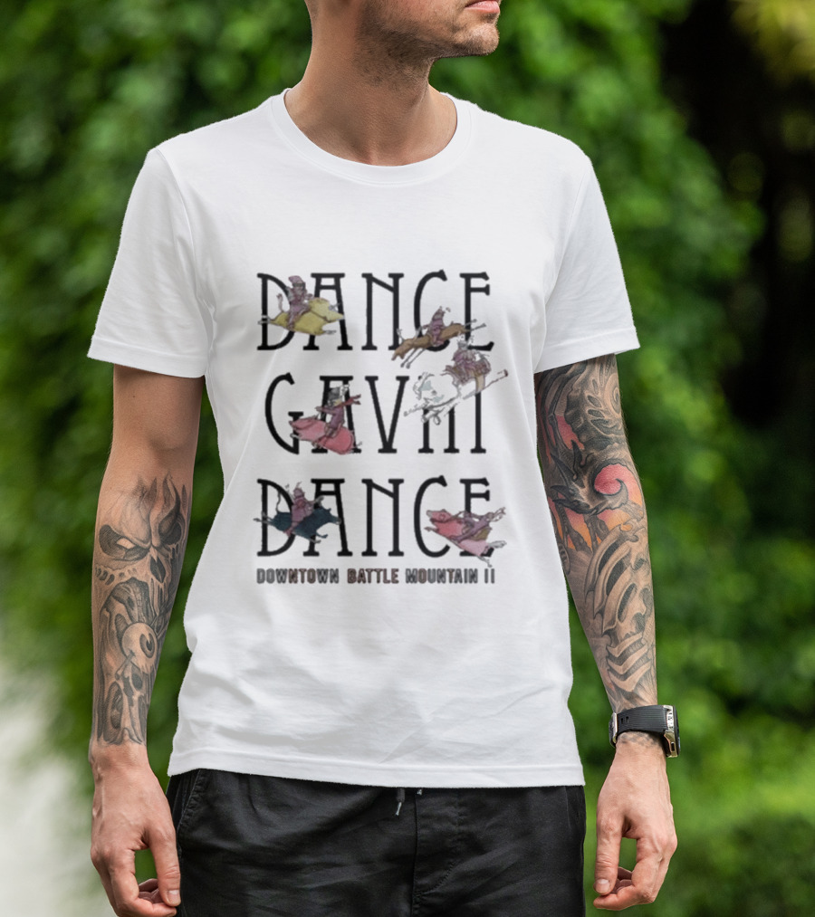 Dance Gavin Dance Downtown Battle Mountain II Horse Riding Figures T-Shirt