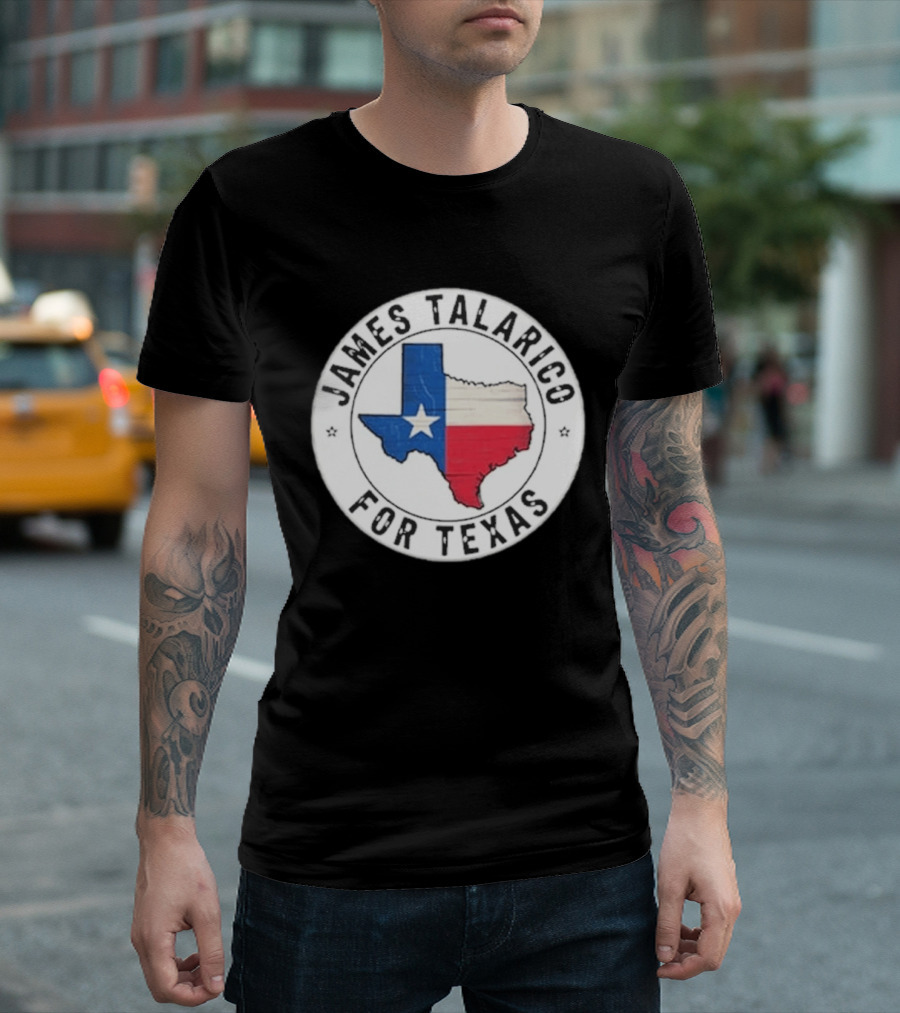 James Talarico For Texas 2026 Texas State Flag Map T-Shirt