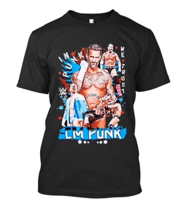 CM Punk WWE In Punk We Trust Collage Free Shipping T-Shirt