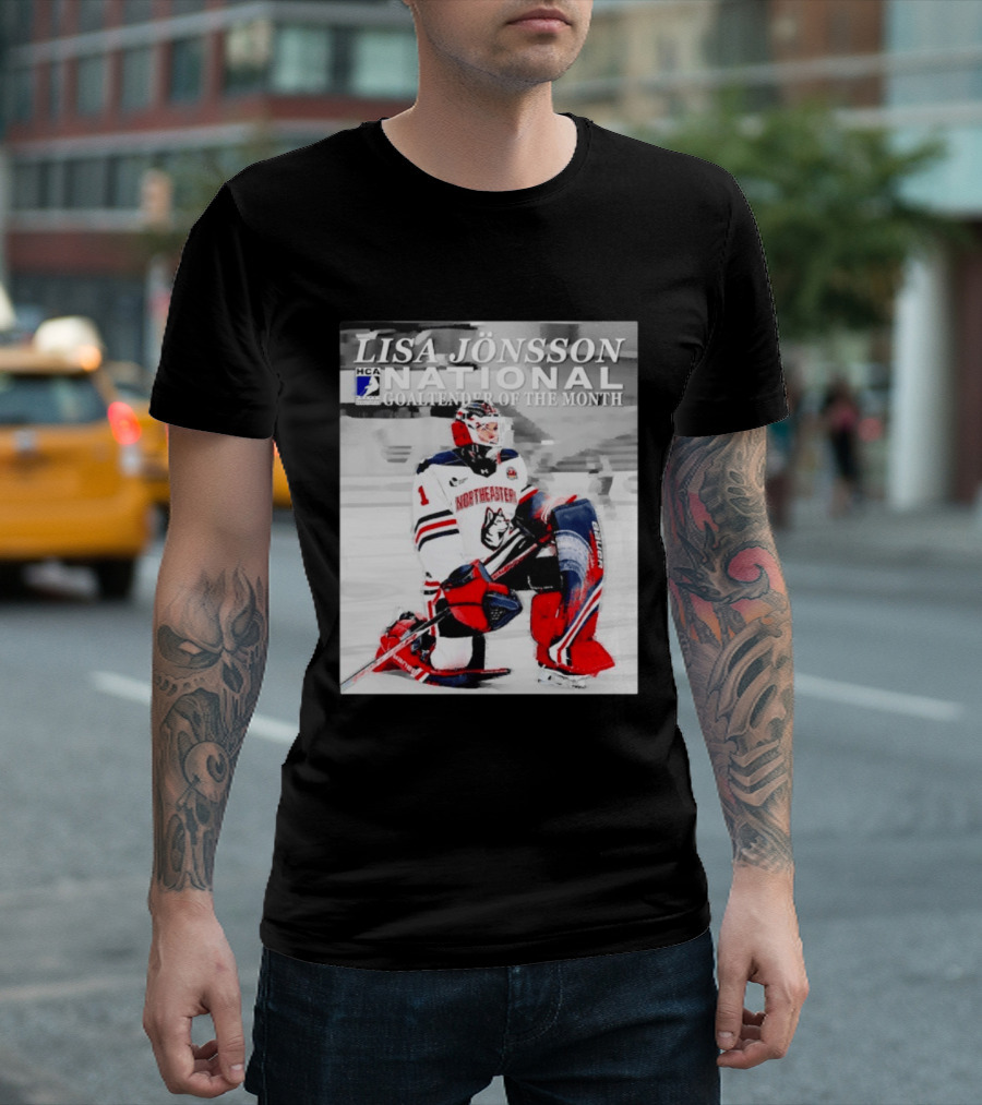 Lisa Jönsson Northeastern Huskies HCA National Goaltender Of The Month T-Shirt