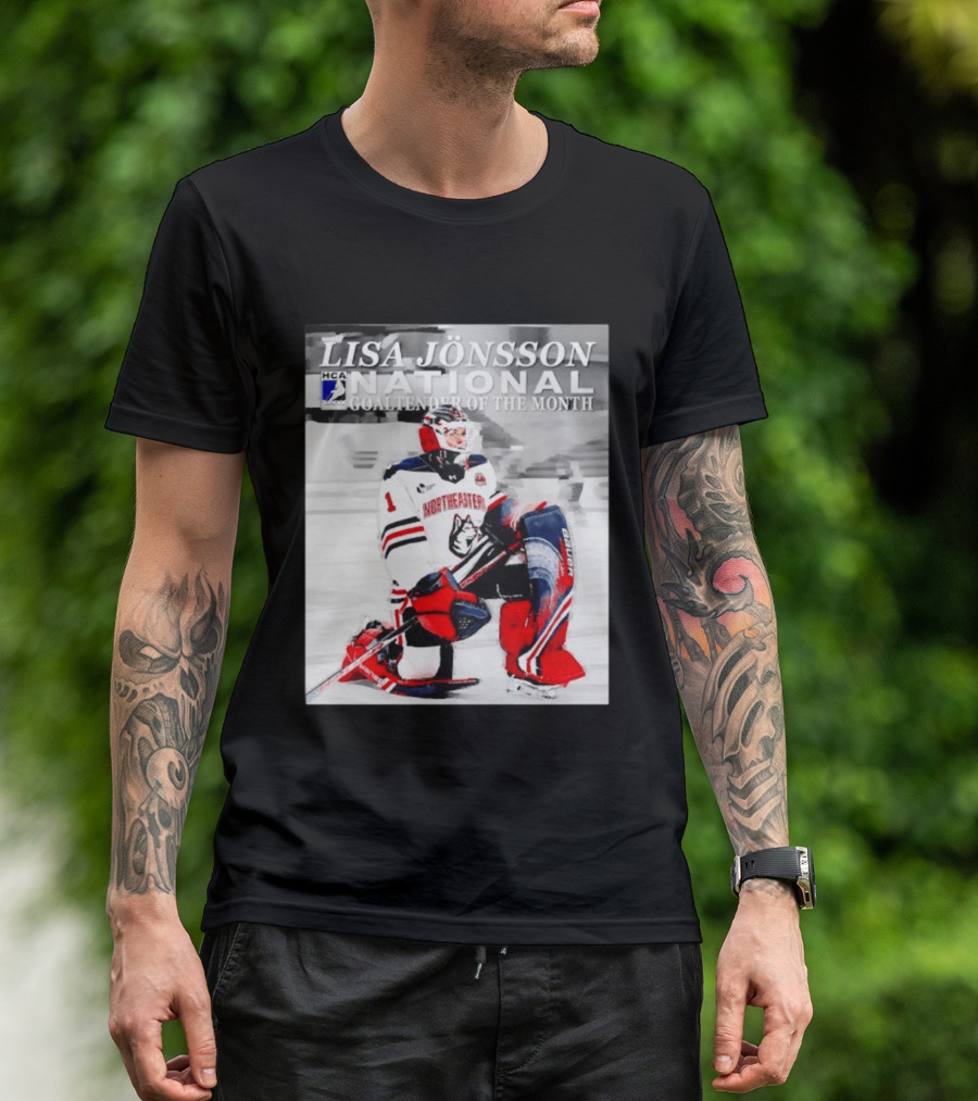 Lisa Jönsson Northeastern Huskies HCA National Goaltender Of The Month T-Shirt