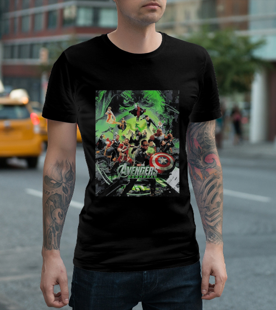 Marvel Avengers Doomsday Teaser Captain America Iron Man Hulk Thor Black Widow Guardians Of The Galaxy T-Shirt