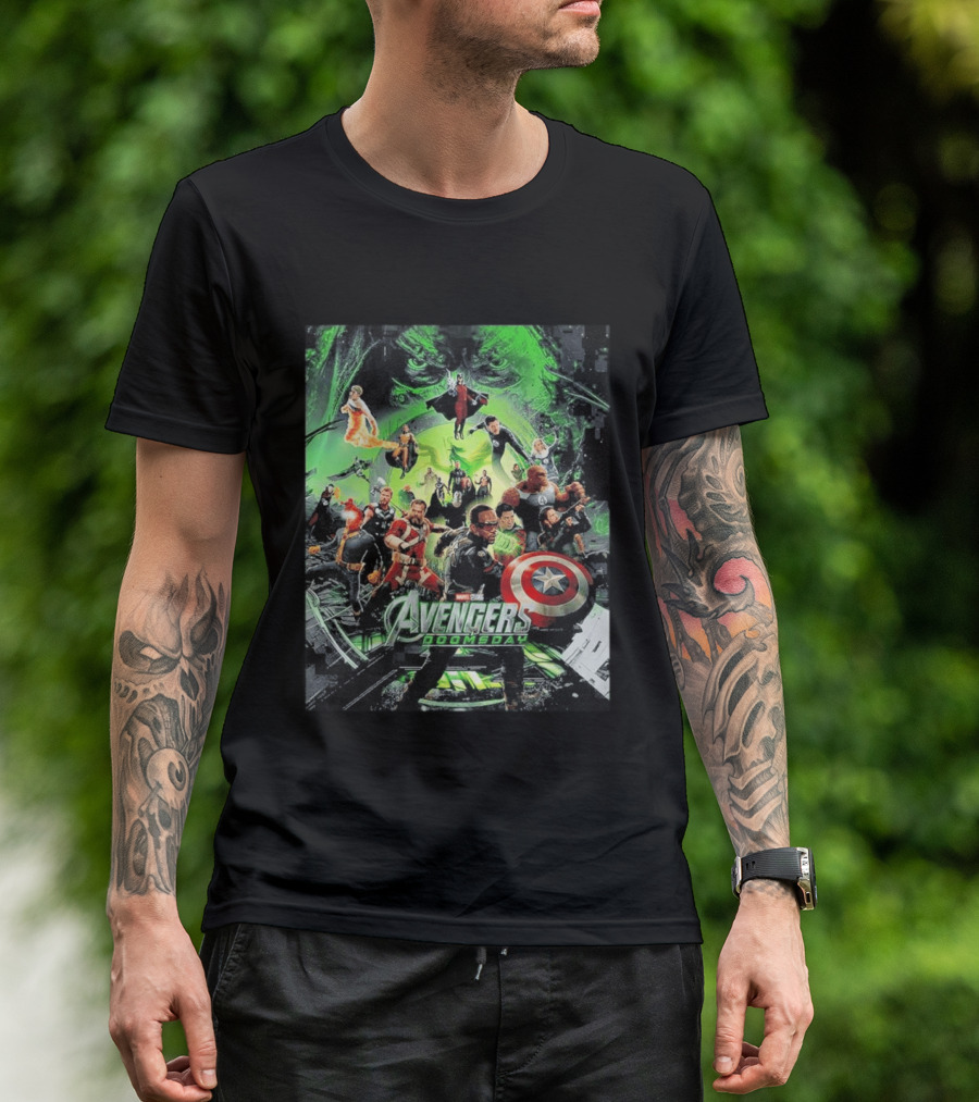 Marvel Avengers Doomsday Teaser Captain America Iron Man Hulk Thor Black Widow Guardians Of The Galaxy T-Shirt