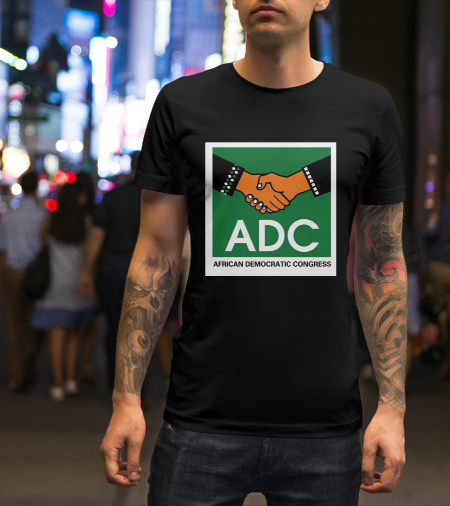 ADC African Democratic Congress Handshake Icon Green T-Shirt