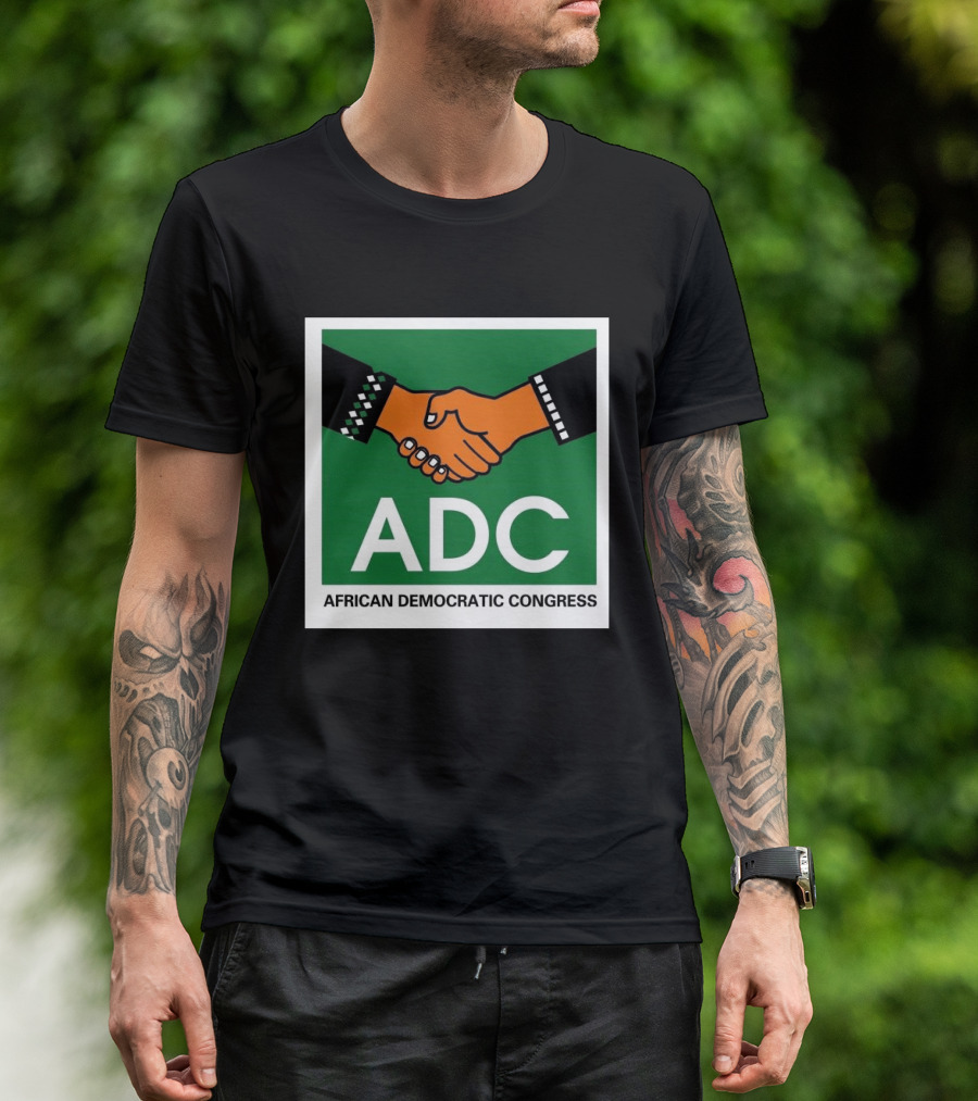 ADC African Democratic Congress Handshake Icon Green T-Shirt
