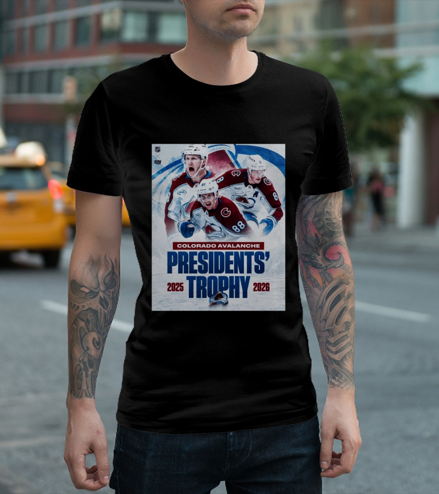 Colorado Avalanche NHL Presidents' Trophy 2025 2026 T-Shirt
