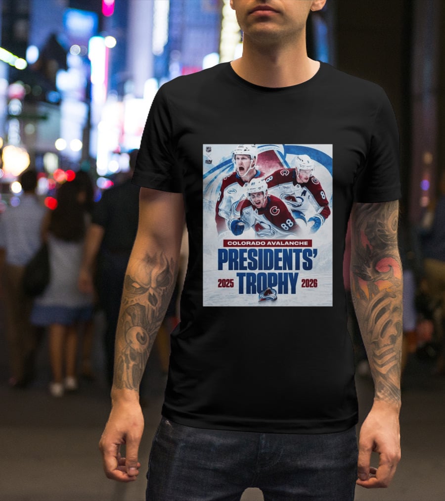 Colorado Avalanche NHL Presidents' Trophy 2025 2026 T-Shirt