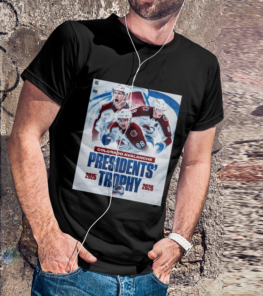 Colorado Avalanche NHL Presidents' Trophy 2025 2026 T-Shirt