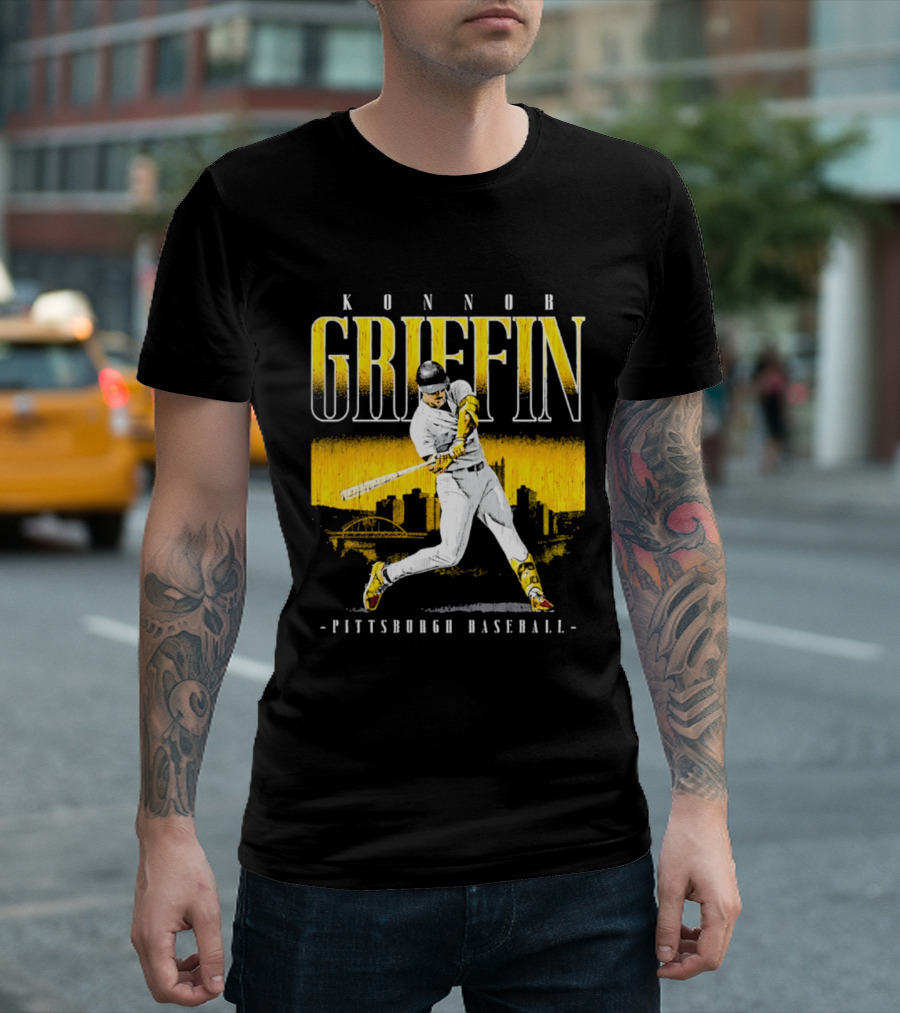 Konnor Griffin Pittsburgh Baseball City Skyline T-Shirt
