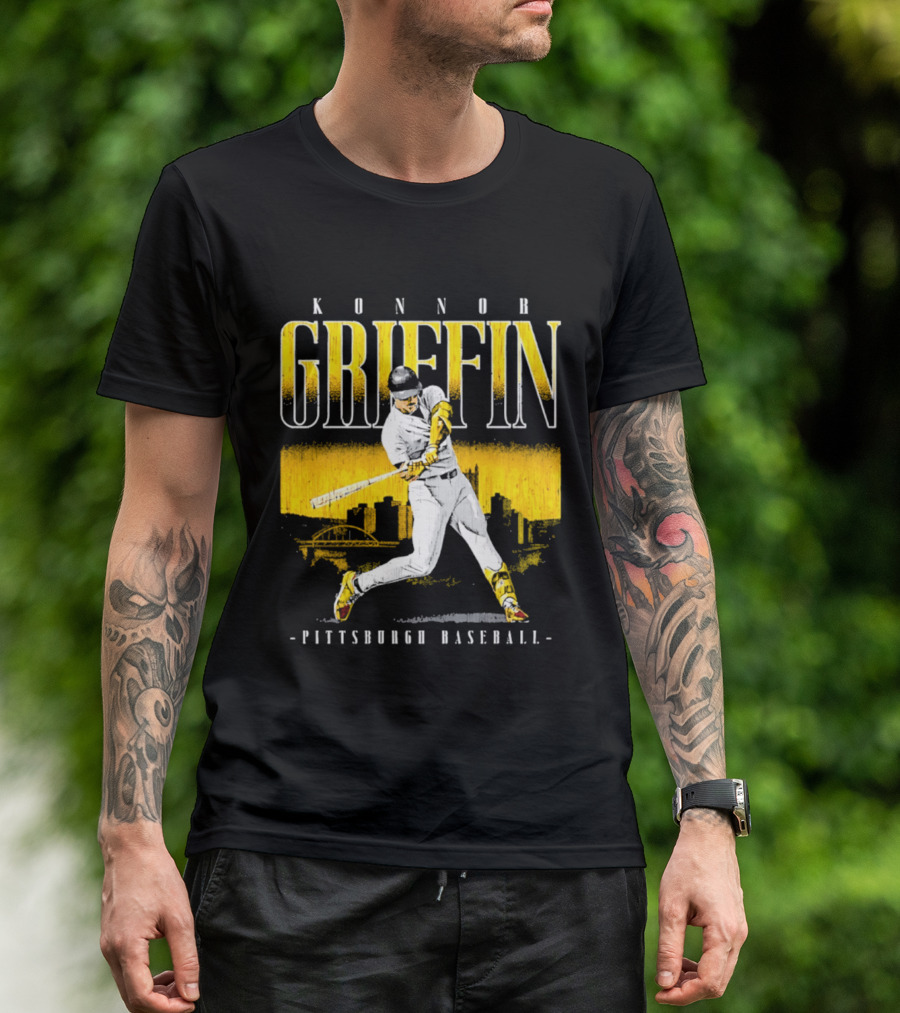 Konnor Griffin Pittsburgh Baseball City Skyline T-Shirt