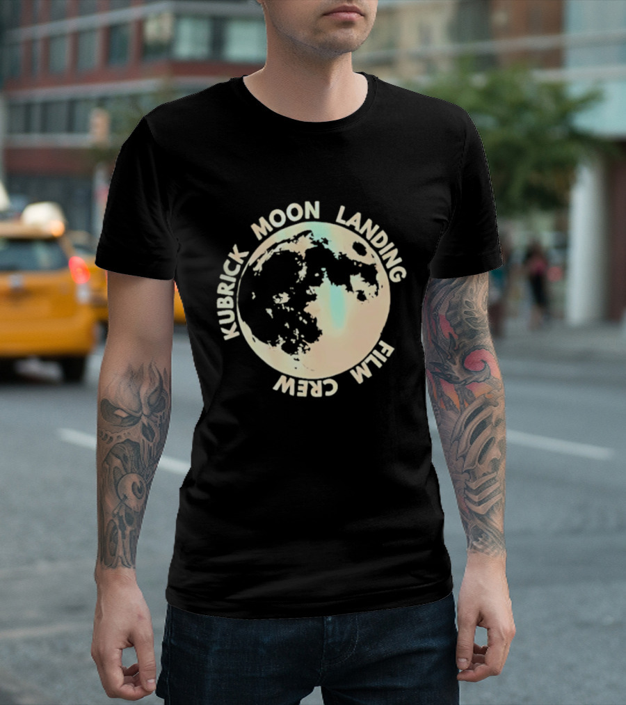 Kubrick Moon Landing Film Crew Circle Lunar T-Shirt