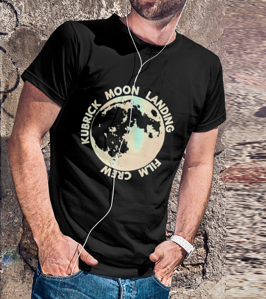 Kubrick Moon Landing Film Crew Circle Lunar T-Shirt