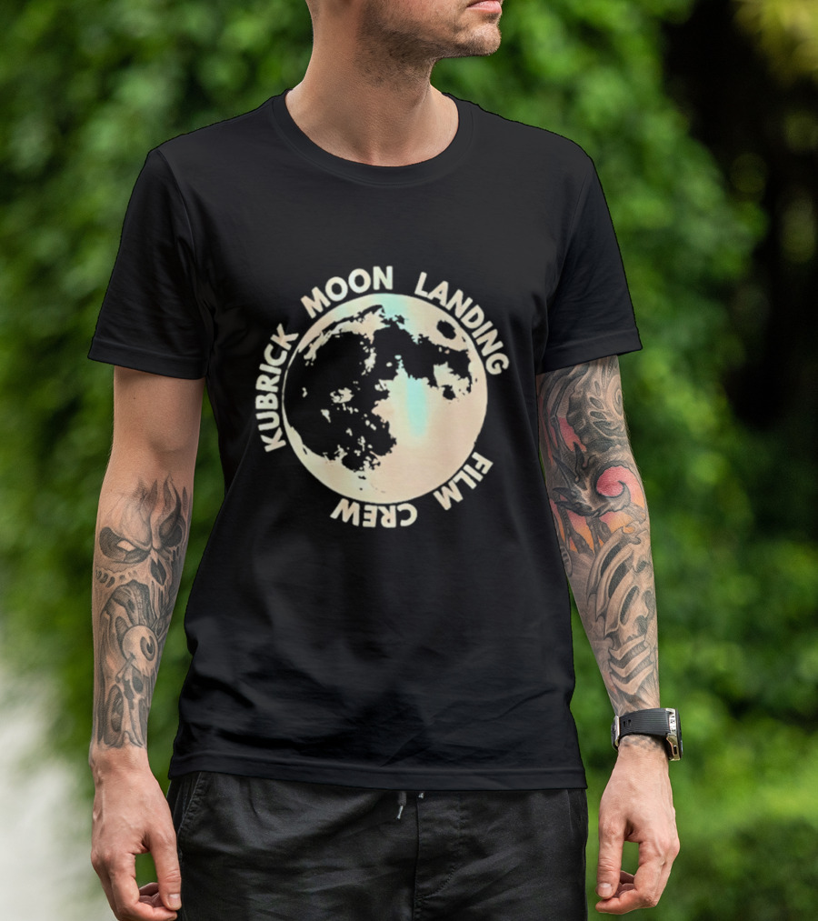 Kubrick Moon Landing Film Crew Circle Lunar T-Shirt