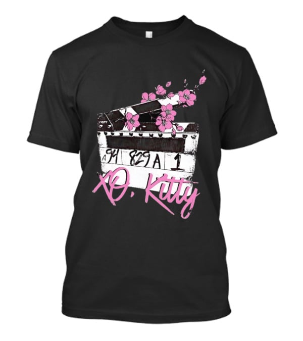 XO Kitty Film Clapperboard With Pink Flowers T-Shirt