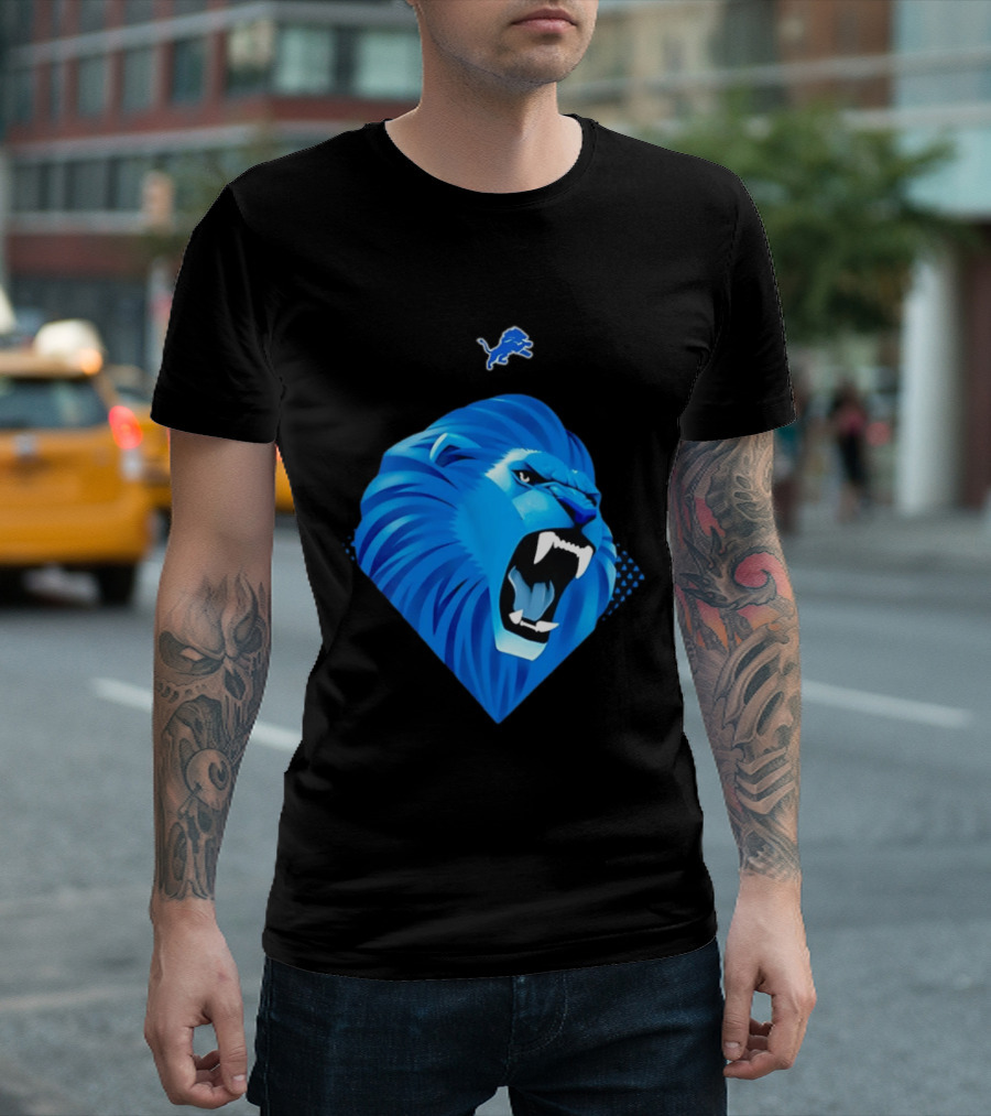 Team Youth Detroit Lions Roaring Blue Lion T-Shirt