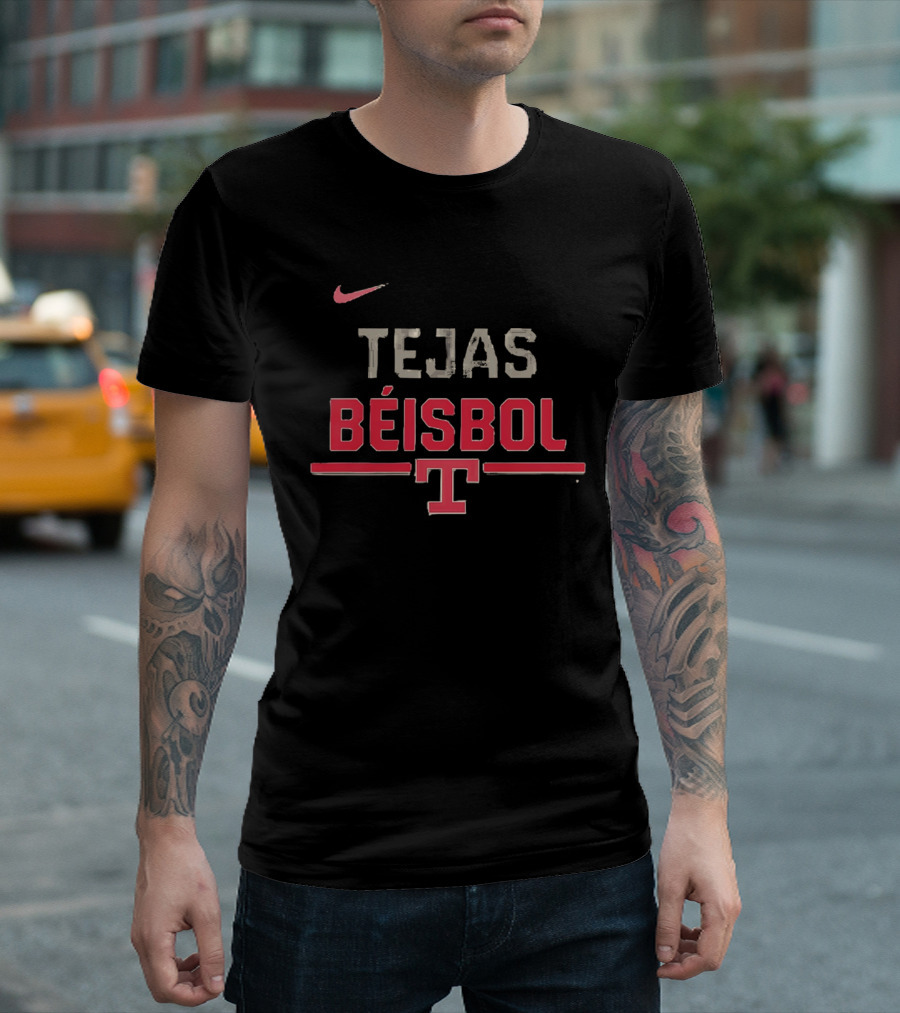Texas Rangers Tejas Béisbol 2026 Nike City Connect Wordmark T-Shirt