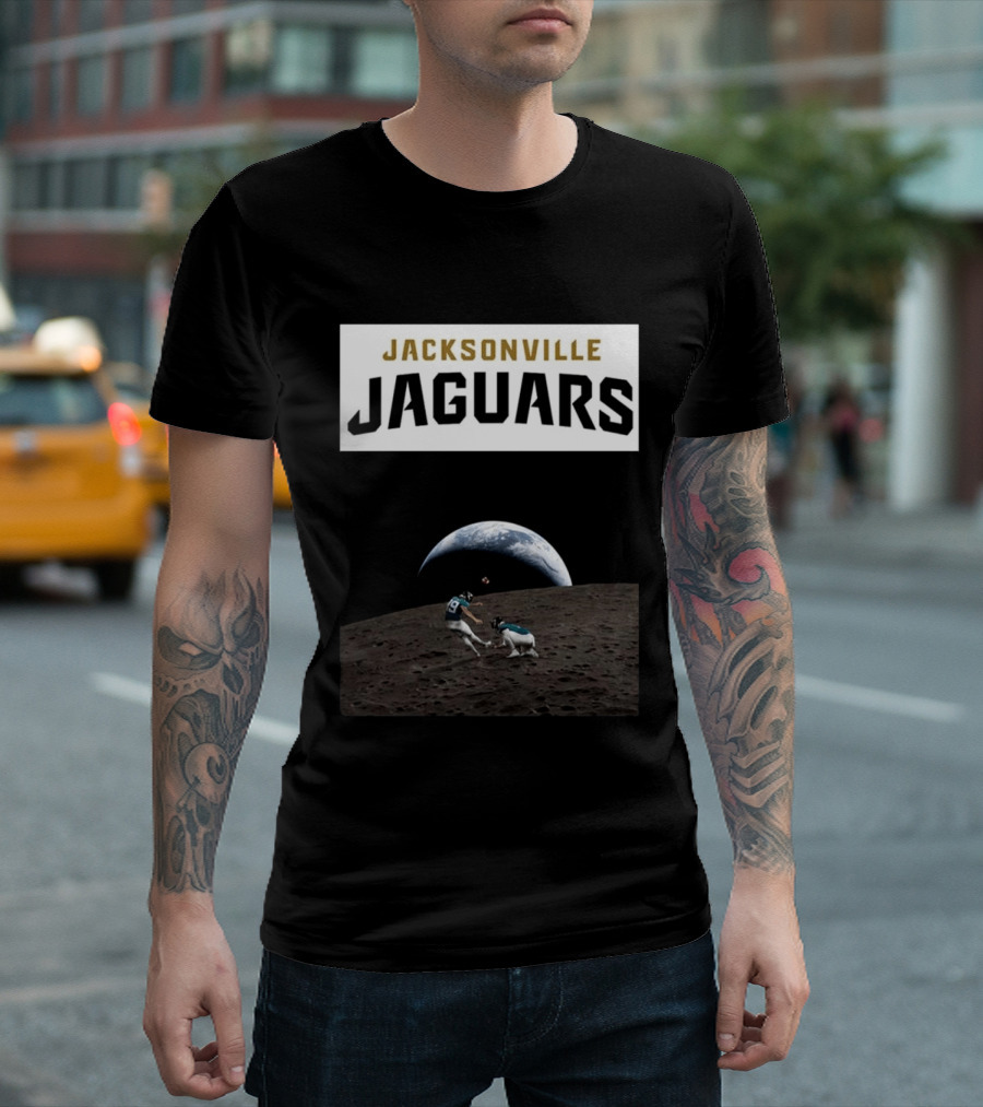 Jacksonville Jaguars Artemis II Moon Football T-Shirt
