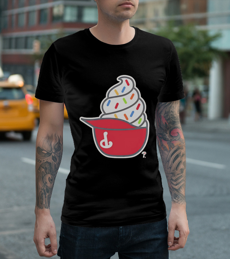 Philadelphia Phillies Ice Cream Hat With Sprinkles T-Shirt