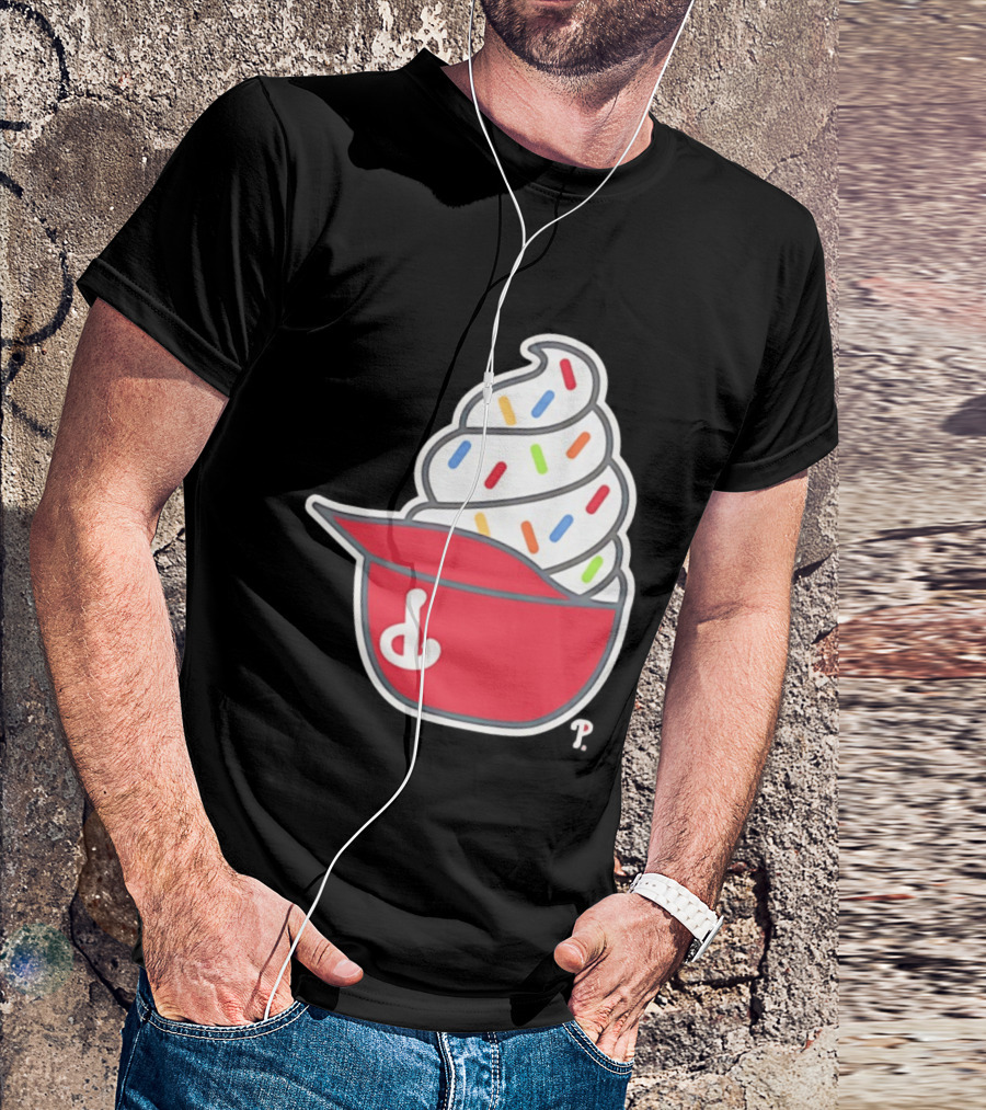 Philadelphia Phillies Ice Cream Hat With Sprinkles T-Shirt