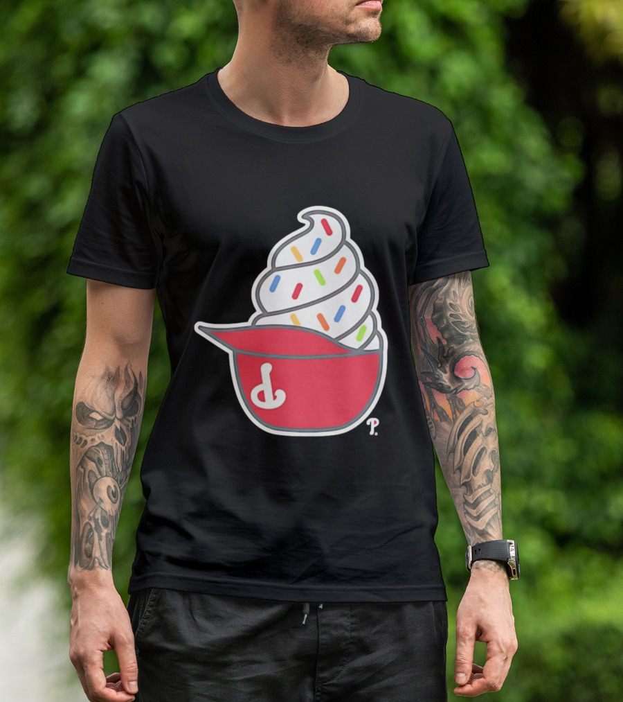 Philadelphia Phillies Ice Cream Hat With Sprinkles T-Shirt