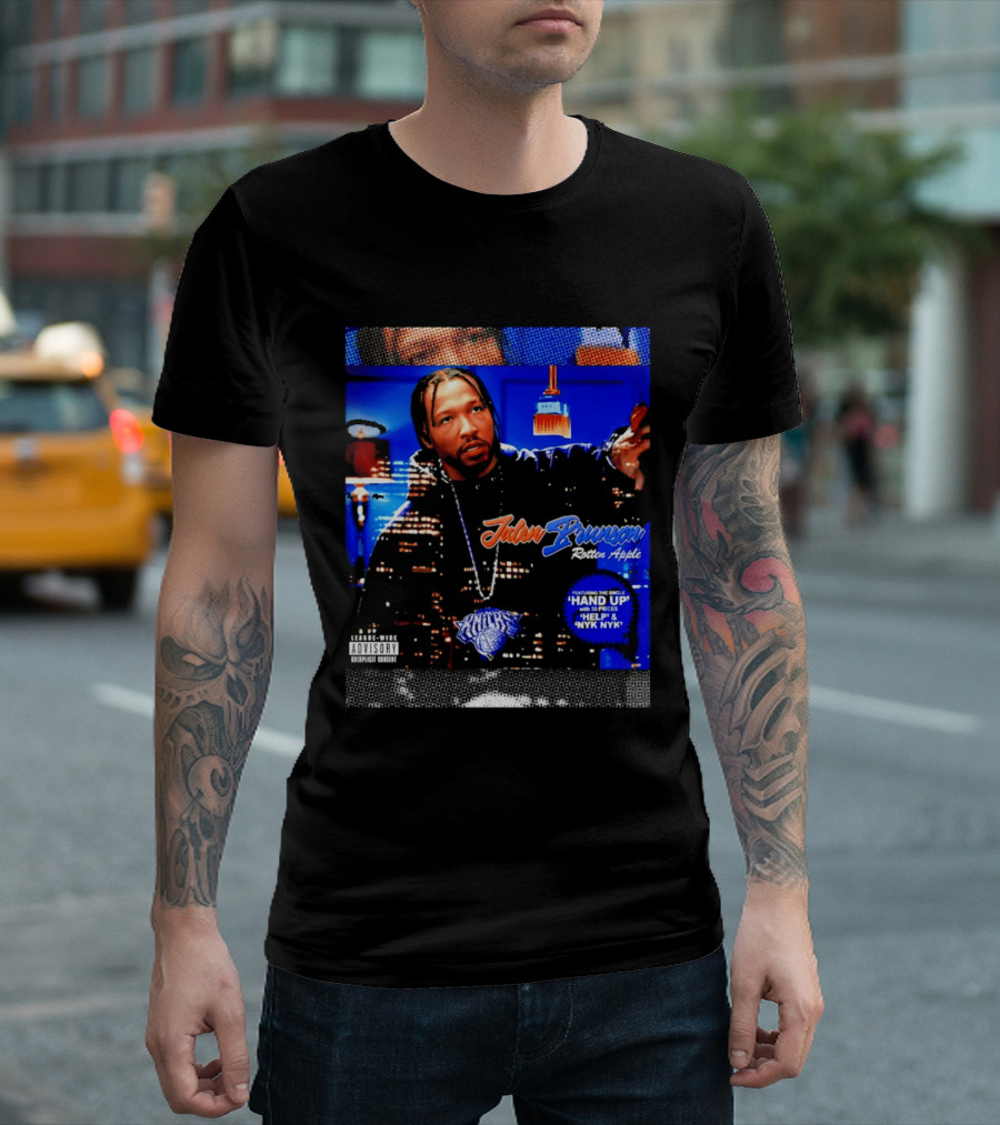 Jalen Brunson Rotten Apple Knicks Hand Up NYYK Empire T-Shirt
