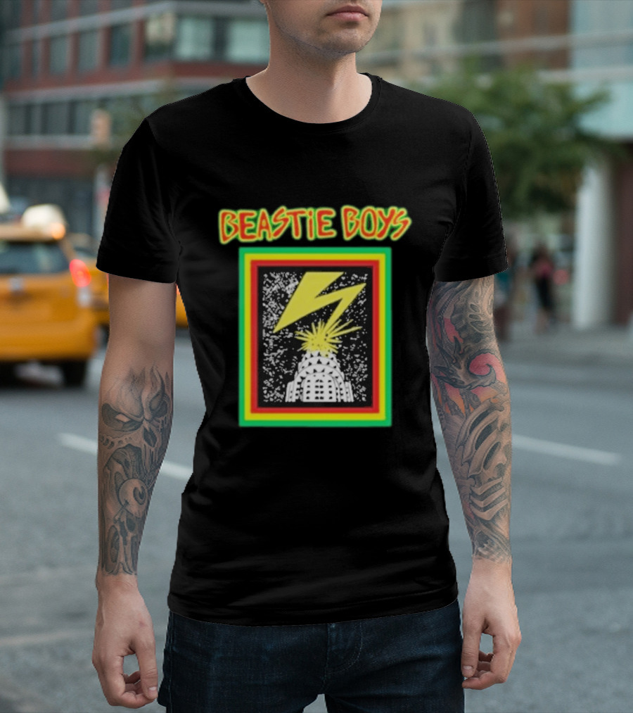 Beastie Boys Lightning Bolt Burst Skyline T-Shirt