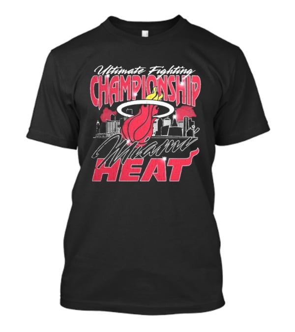 Ultimate Fighting Championship Crossover Miami Heat UFC 327 Kaseya Center T-Shirt