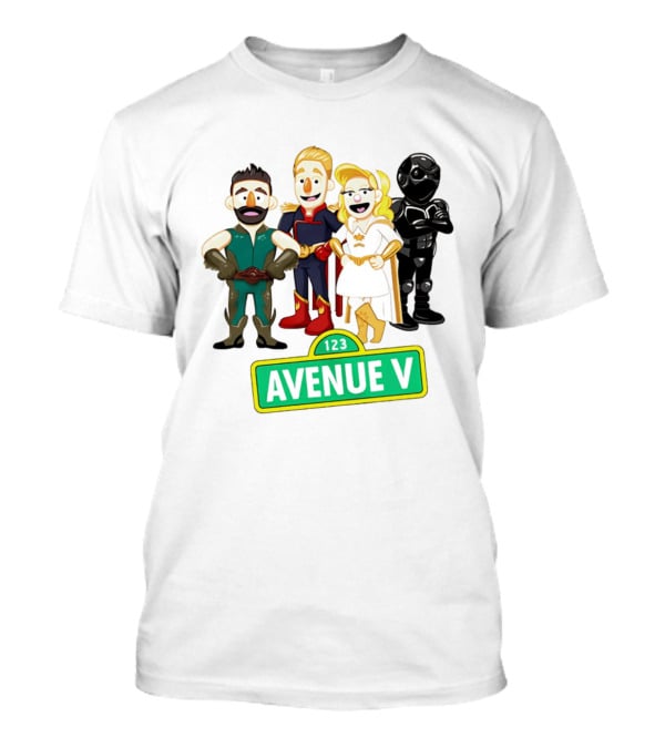 123 Avenue V Cartoon Characters Crossover Ensemble T-Shirt