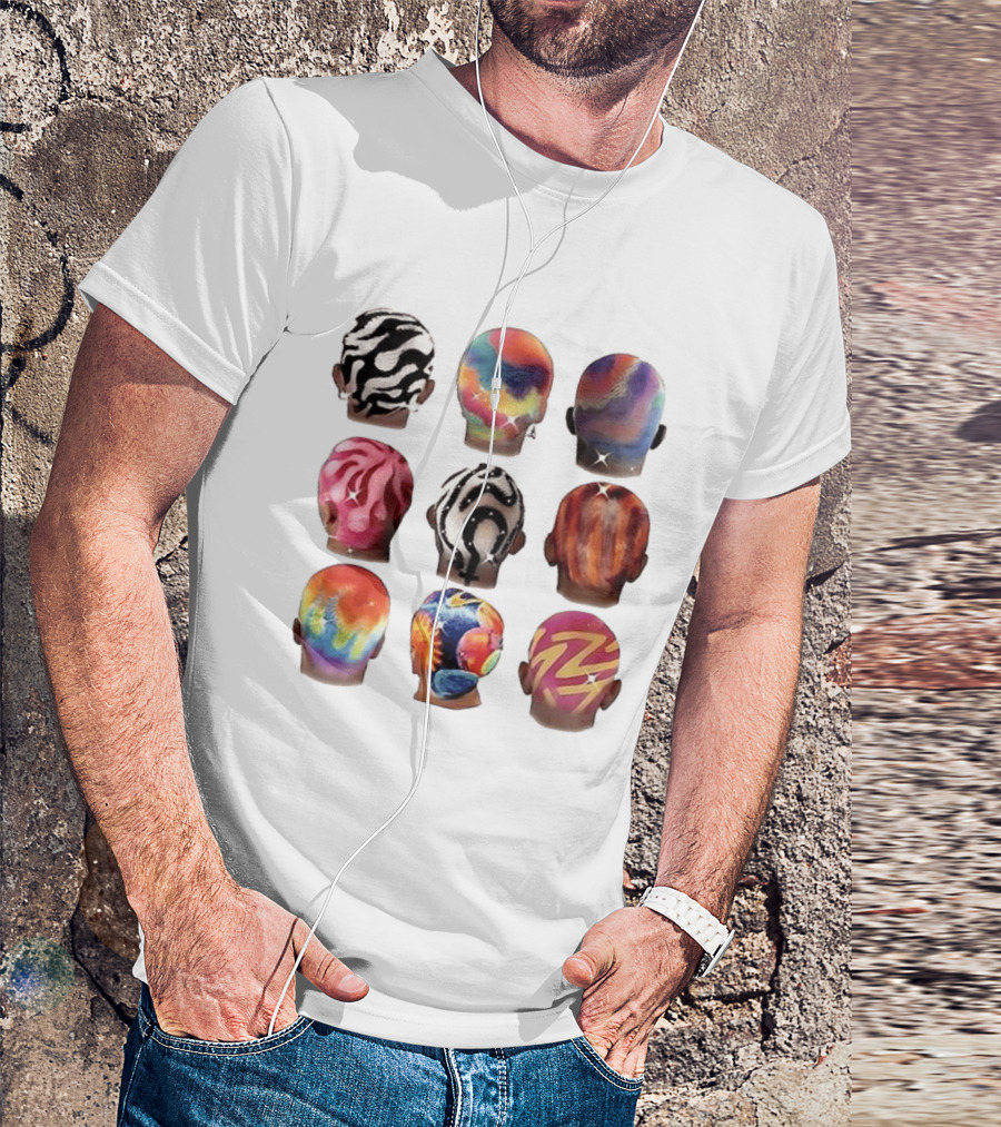 Boys Hair Colour Vibrant Patterns And Artistic Styles T-Shirt