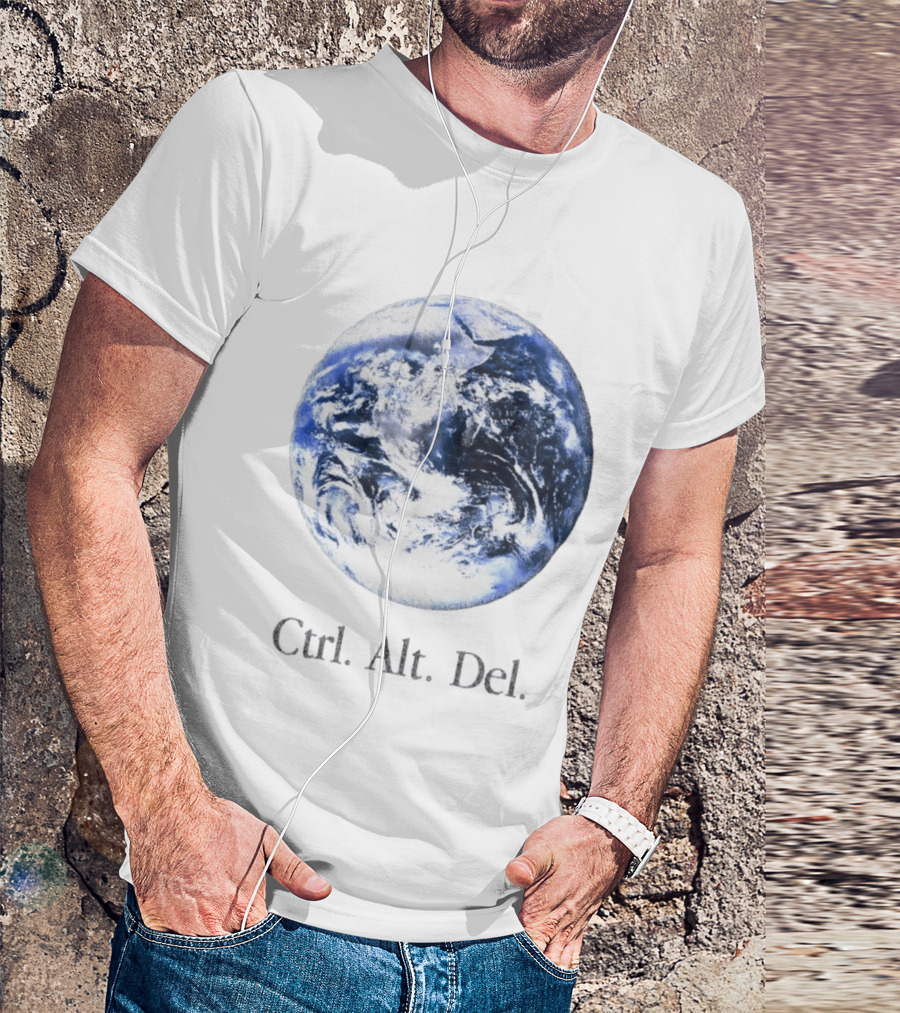 Earth Ctrl Alt Del Retro Computing Humor T-Shirt