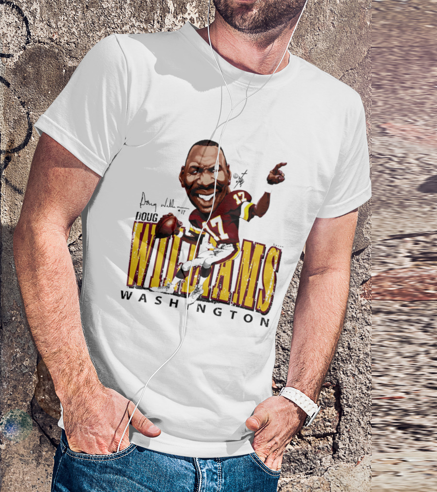 Doug Williams Washington Redskins Bruce Stark Collection Caricature Series 17 Football T-Shirt