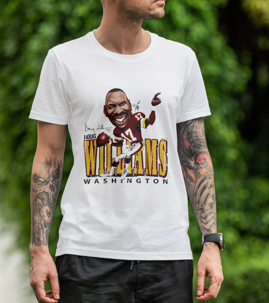 Doug Williams Washington Redskins Bruce Stark Collection Caricature Series 17 Football T-Shirt