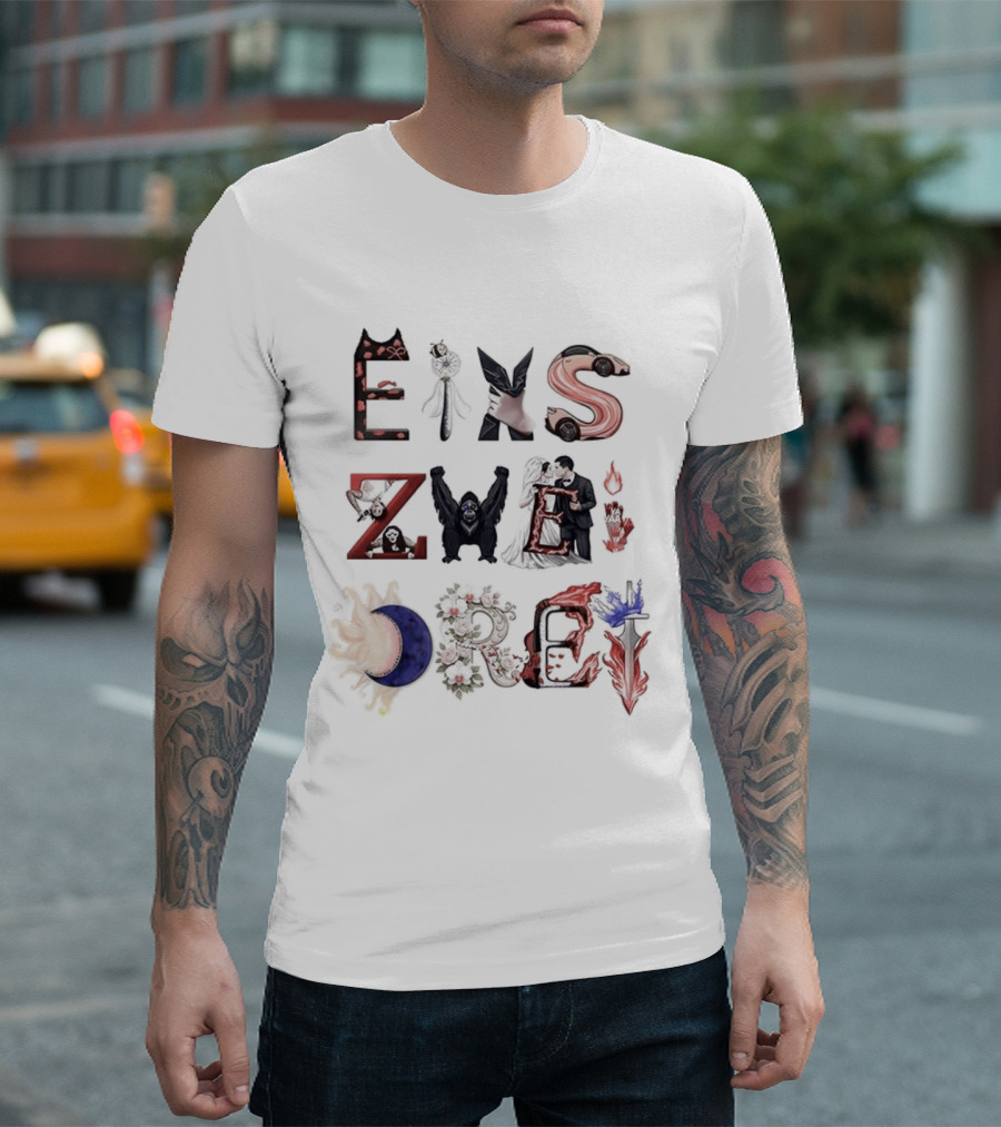 Eins Zwei Drei Artistic German Countdown T-Shirt