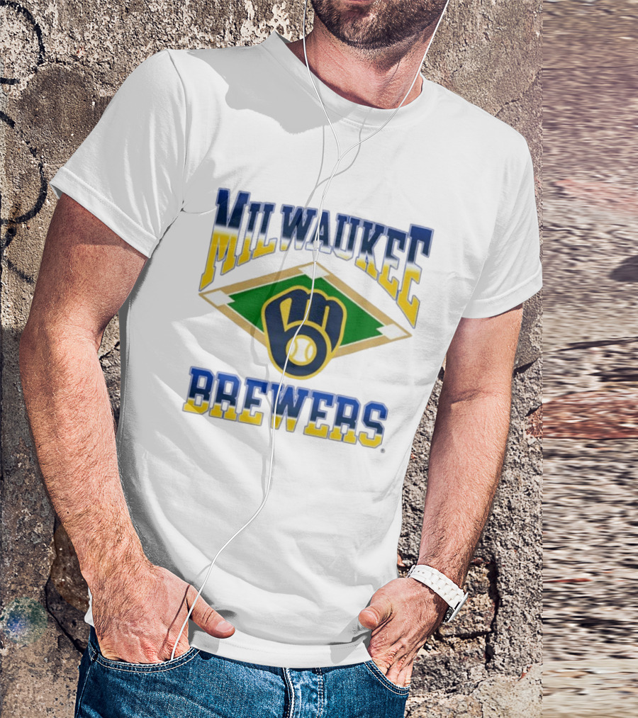 Milwaukee Brewers MLB Baseball Diamond Retro Team T-Shirt