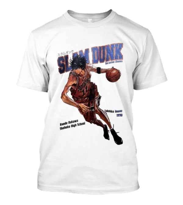 Slam Dunk Kaede Rukawa Shohoku High School Basketball Anime Character Japan T-Shirt