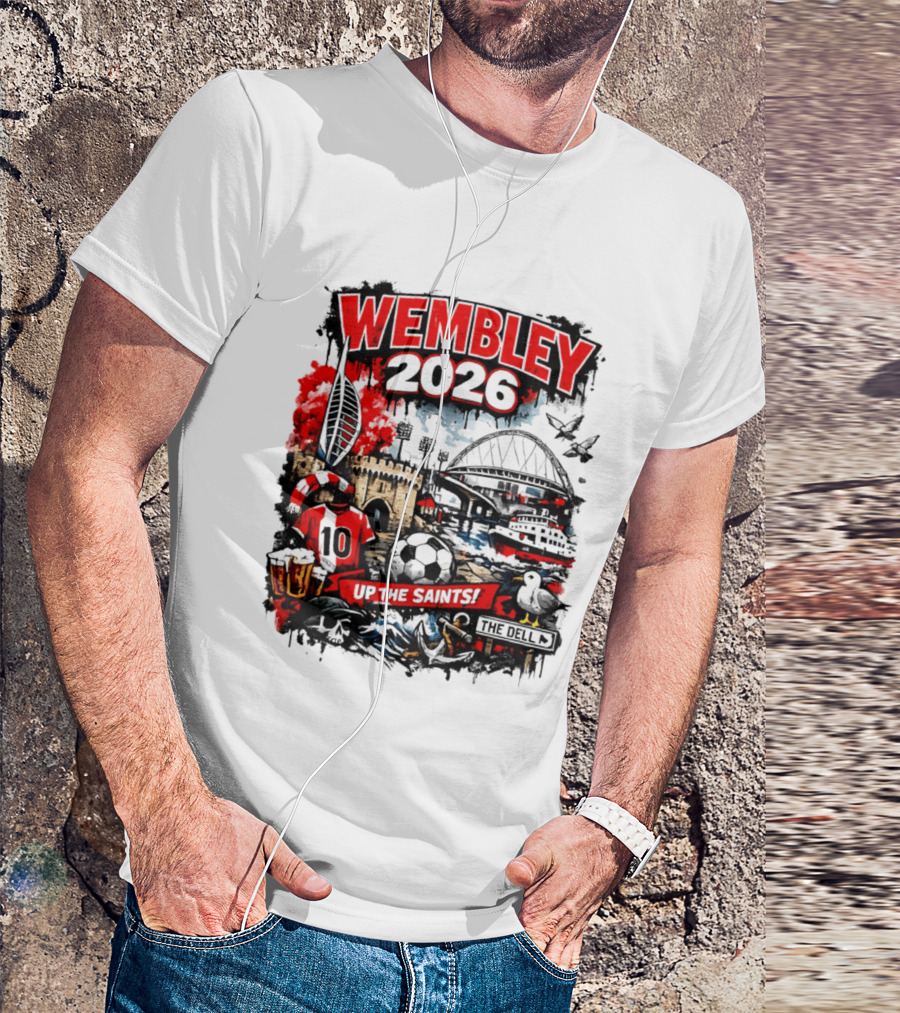 Southampton Football Wembley 2026 Up The Saints Fan Celebration T-Shirt