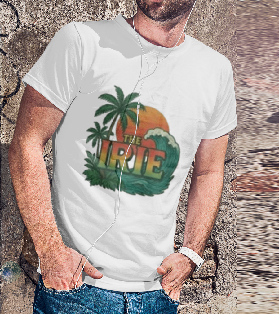 Tropical Palm Trees Sunset Wave Irie T-Shirt