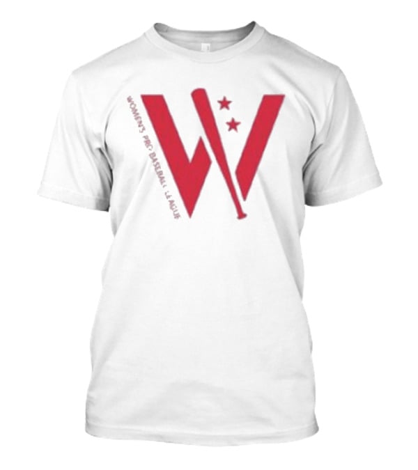 Women's Pro Baseball League Giant W With Stars And Bat T-Shirt