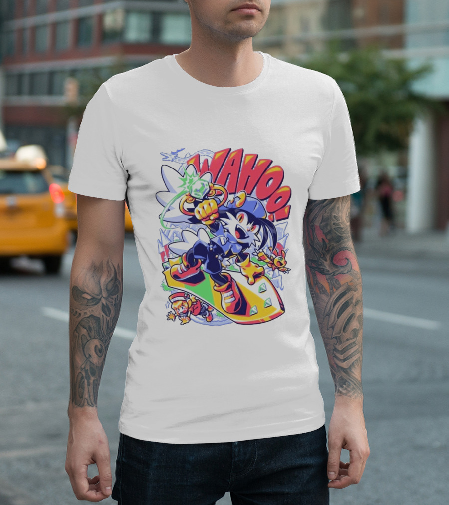 Fangamer Klonoa Wahoo Vintage Style Snowboarding Adventure T-Shirt